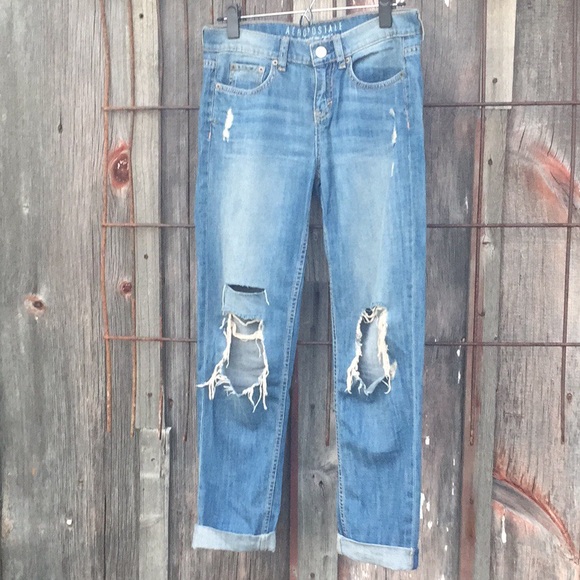 Aeropostale Denim - Aeropostale Cuffed Boyfriend Jeans - Size 00 Reg